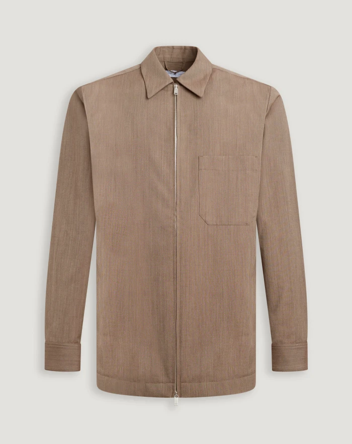 Jacket in wool and cotton