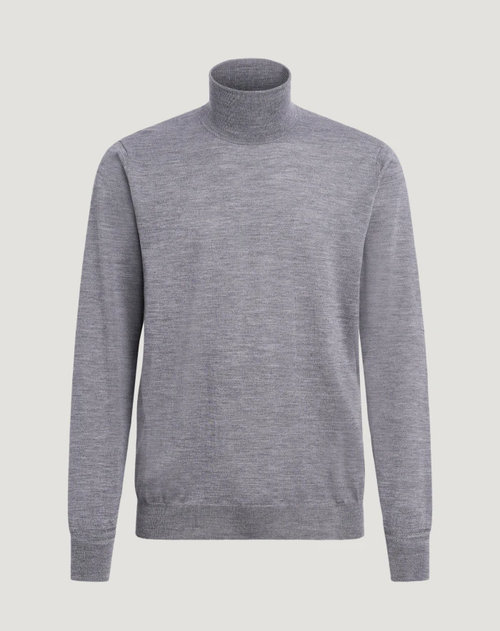 Wool polo neck jumper