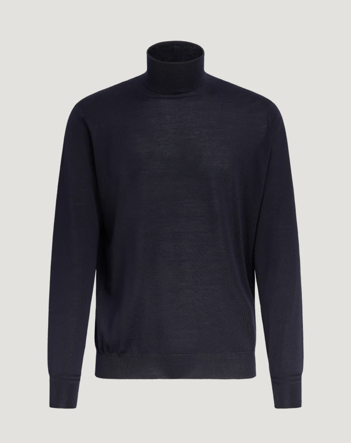 Wool polo neck jumper