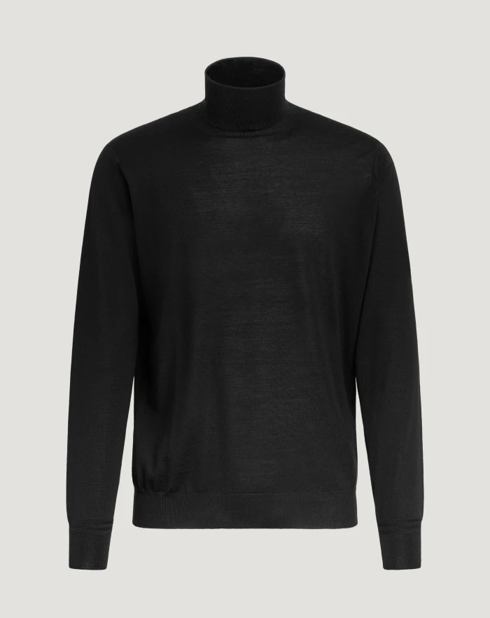 Wool polo neck jumper