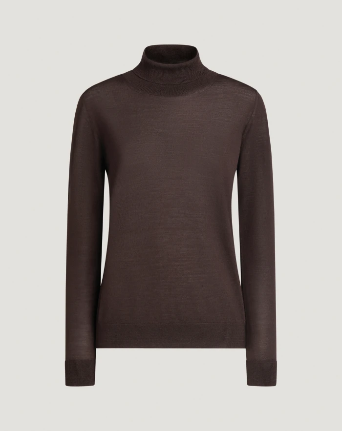 Rollkragenpullover aus Wolle