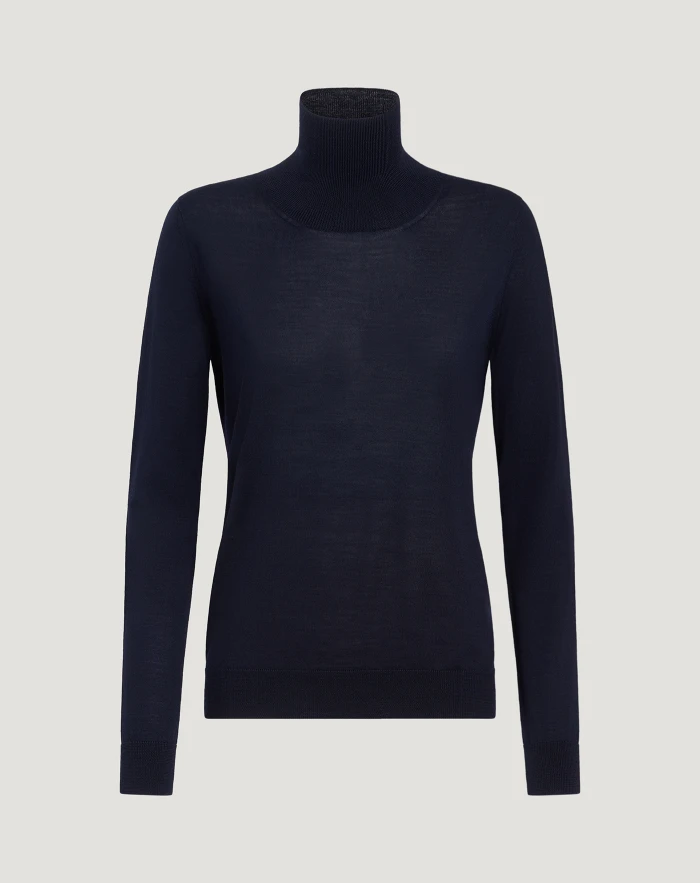 Rollkragenpullover aus Wolle