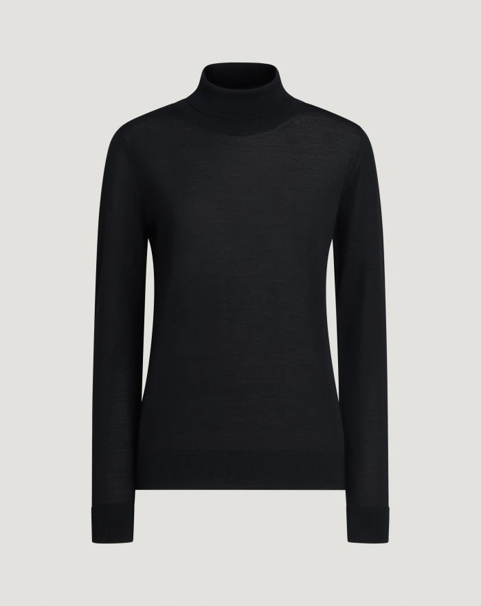 Rollkragenpullover aus Wolle