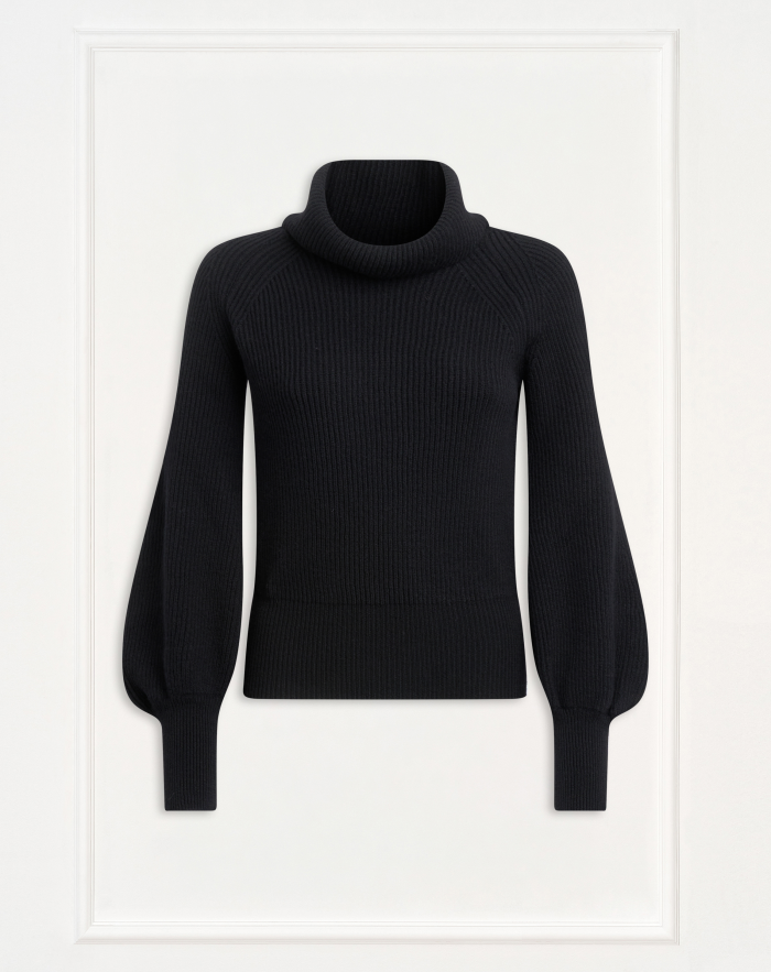 Adriana polo neck jumper in wool