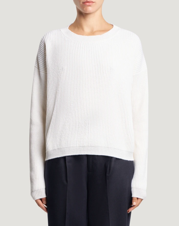Pullover im Boxy-Schnitt aus Woll- und Kaschmirtrikot