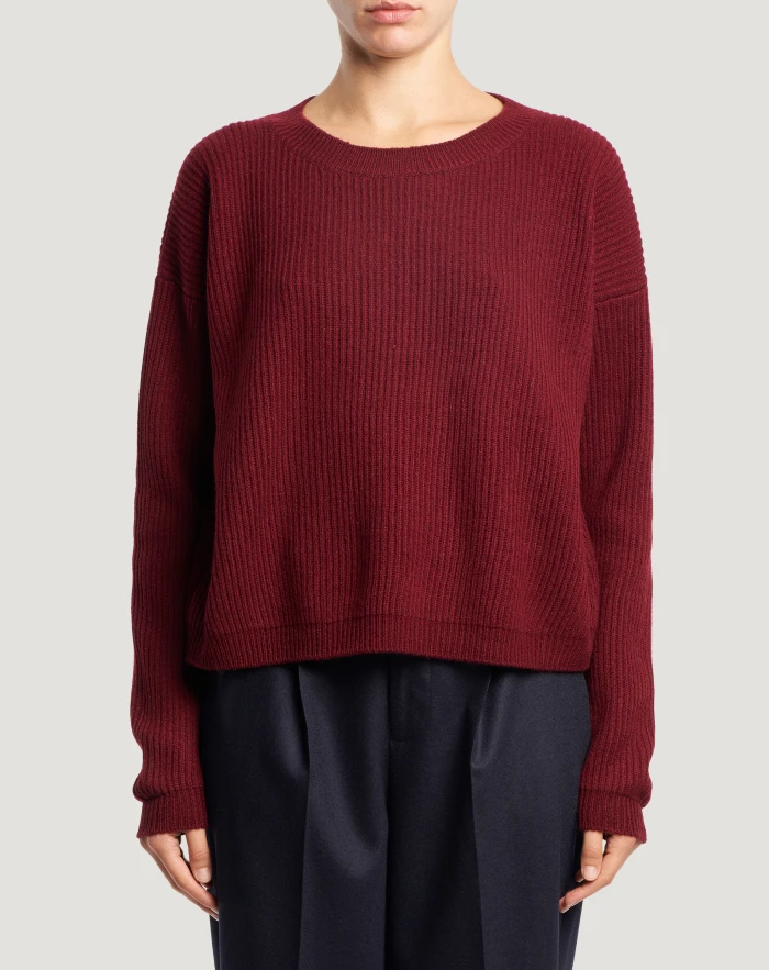 Pullover im Boxy-Schnitt aus Woll- und Kaschmirtrikot