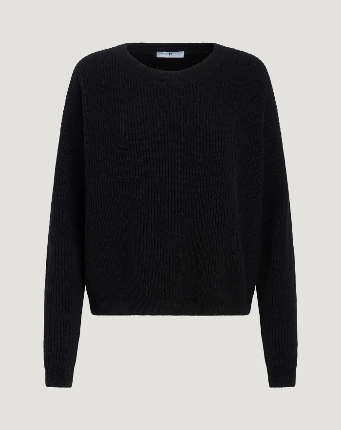 Pullover im Boxy-Schnitt aus Woll- und Kaschmirtrikot