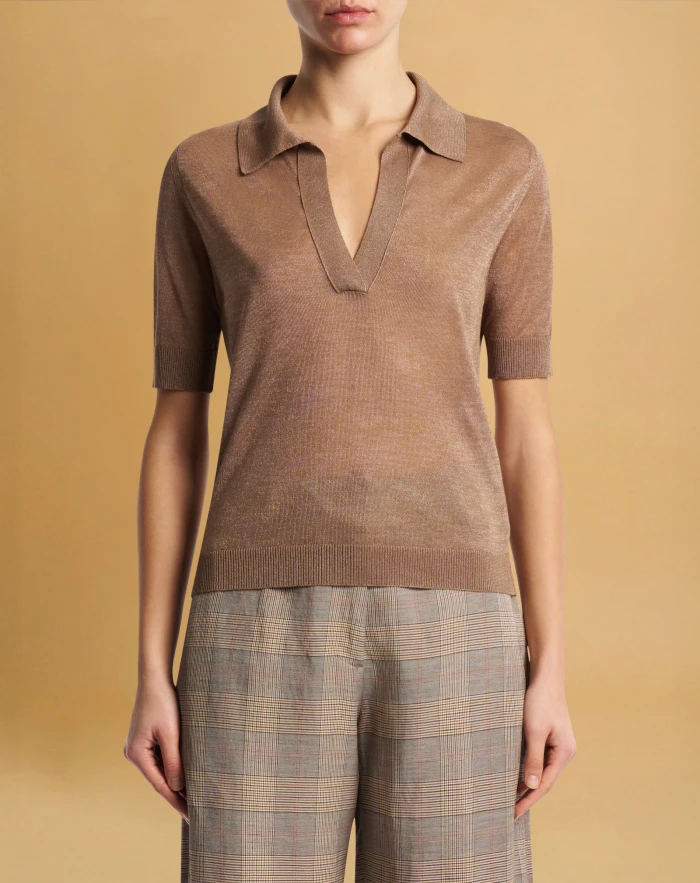 Annalisa polo jumper in viscose