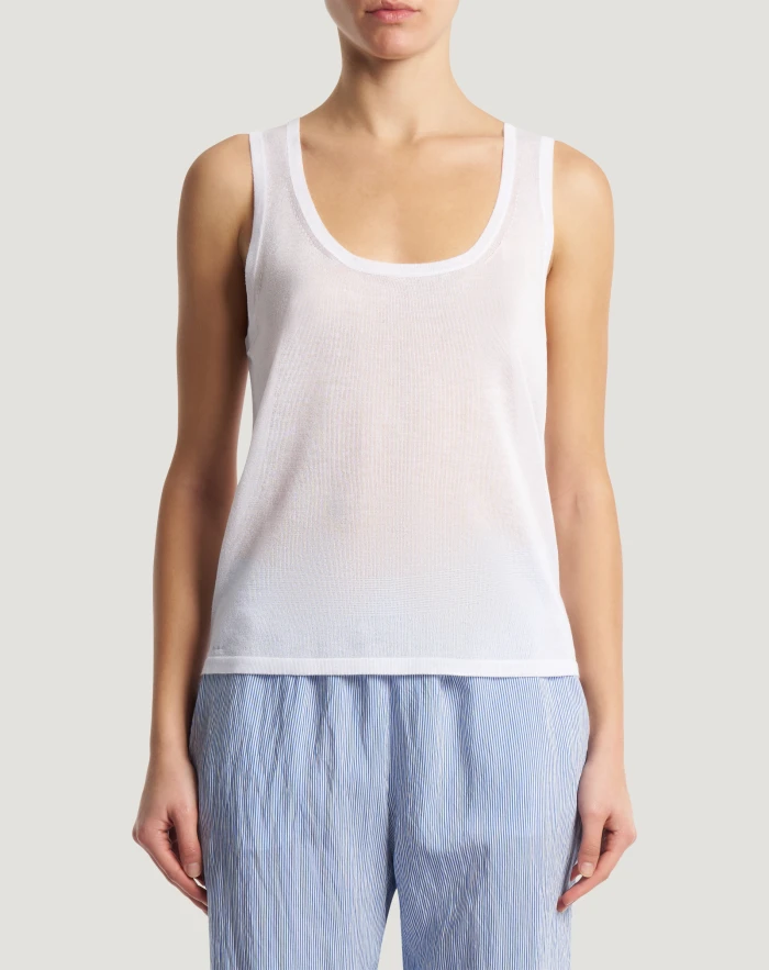 Top Carmen in maglia di viscosa