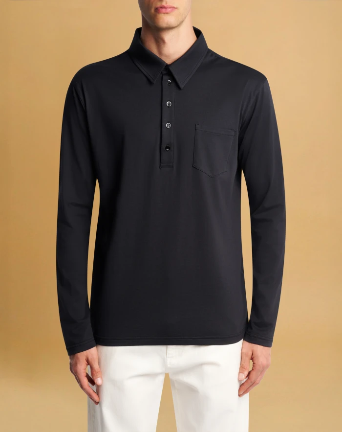 Cotton jersey and silk T-shirt