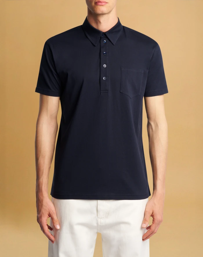 Cotton jersey and silk T-shirt