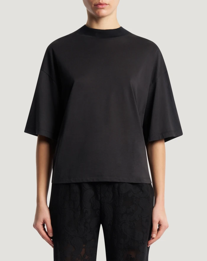 T-shirt Carlotta in jersey di cotone e seta