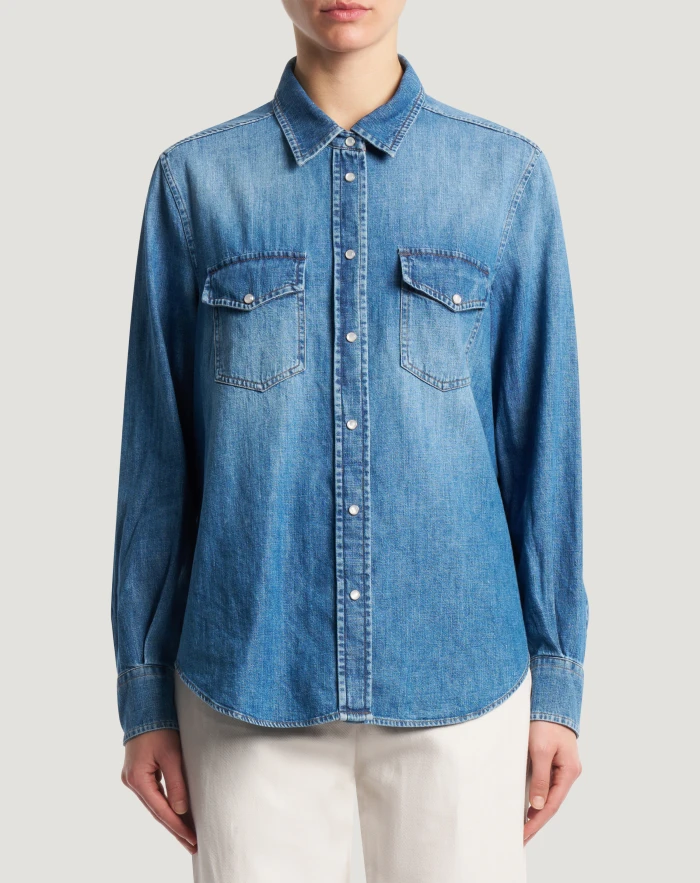 Camicia wester in denim