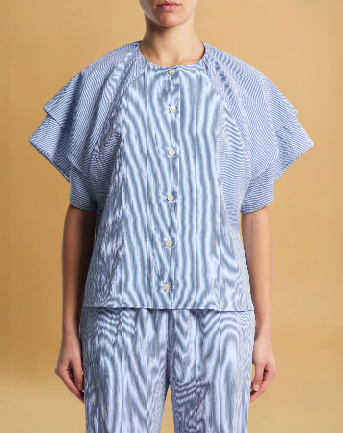 Sonia shirt in fil-à-fil viscose