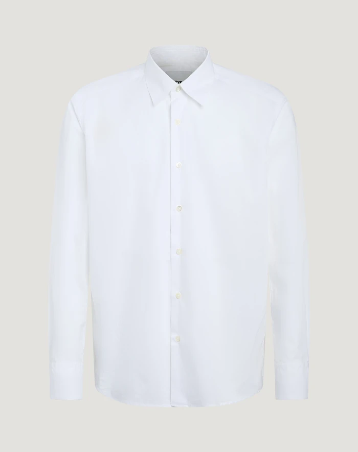 Shirt in stretch poplin
