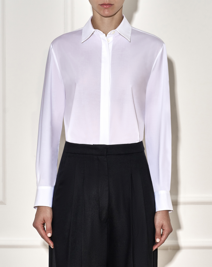 Lucilla shirt in stretch poplin
