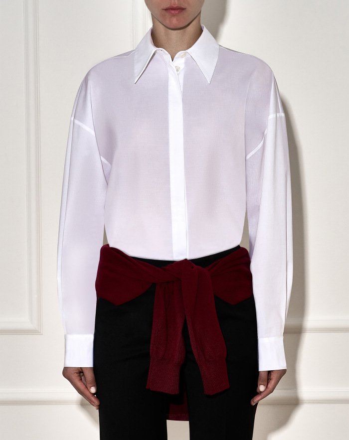 Heidi shirt in stretch poplin