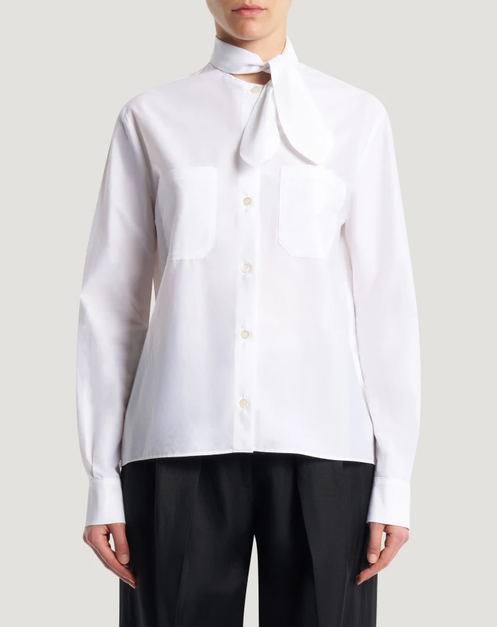 Camicia Viola in popeline stretch