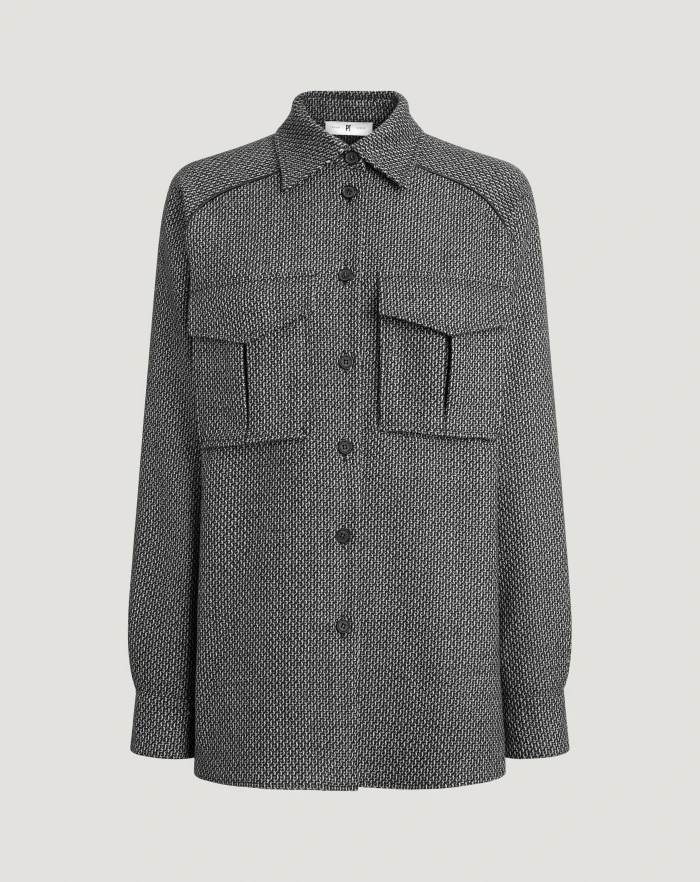 Overshirt aus Wolltweed