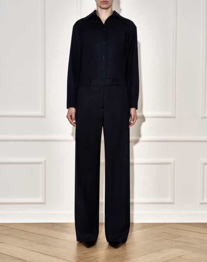 Ludovica jumpsuit in wool flannel