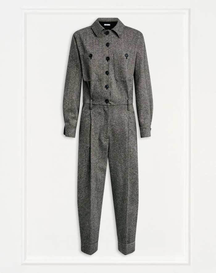 Azzurra jumpsuit in wool and silk