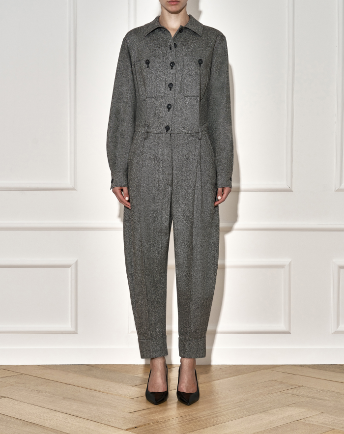Azzurra jumpsuit in wool and silk