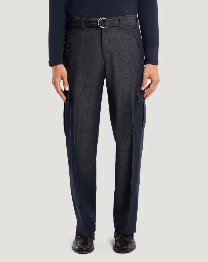 Hunter trousers in wool and cotton