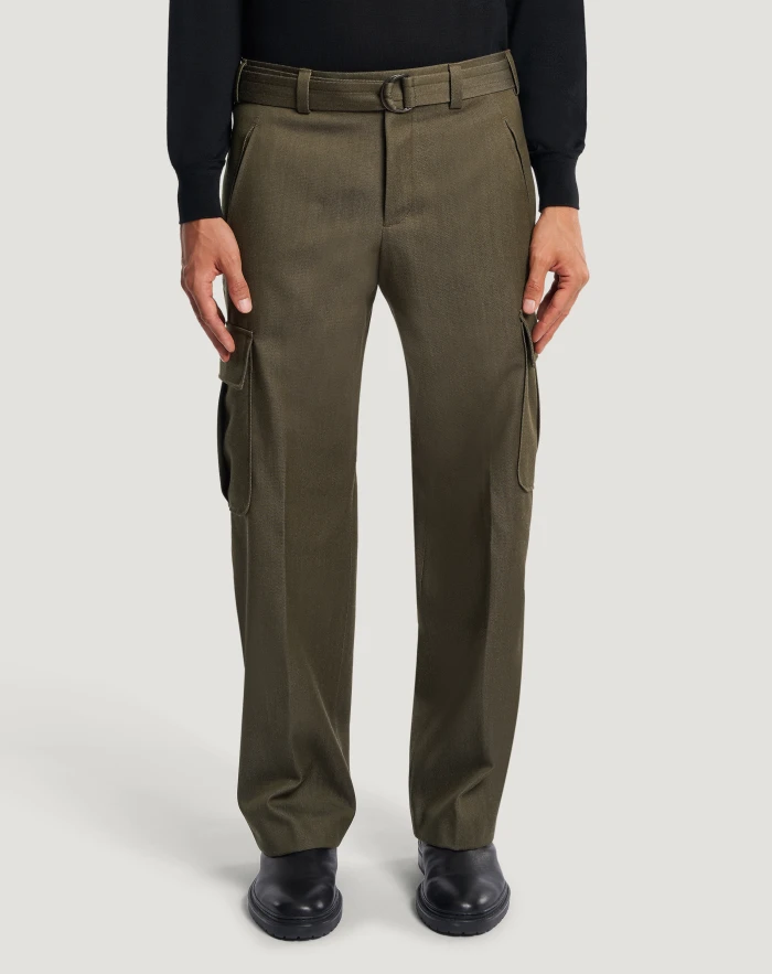 Hunter trousers in wool and cotton