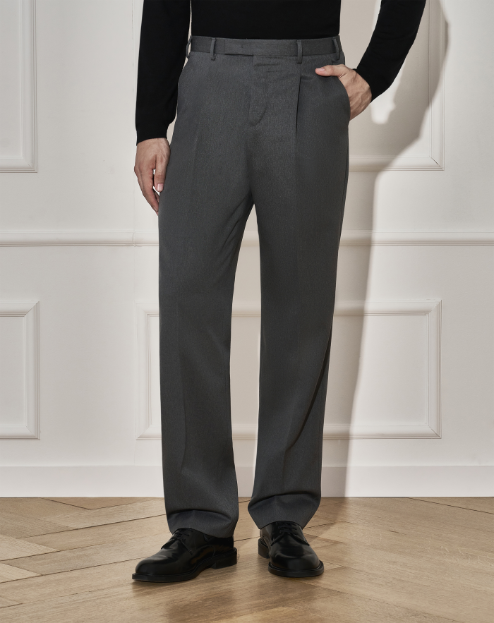 Samuel trousers in wool drill