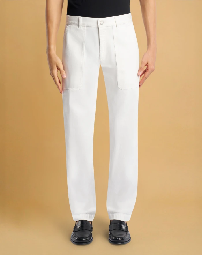 Industrial trousers in bull denim