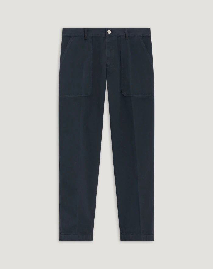 Industrial trousers in bull denim
