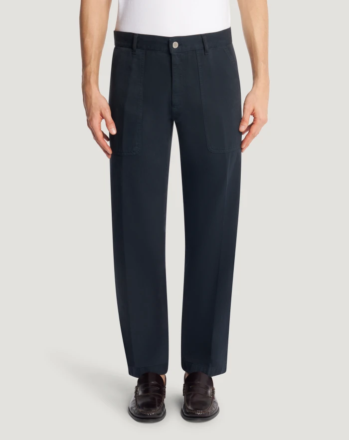 Industrial trousers in bull denim