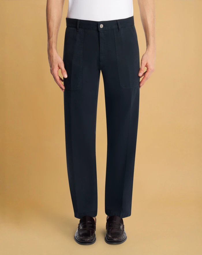 Industrial trousers in bull denim
