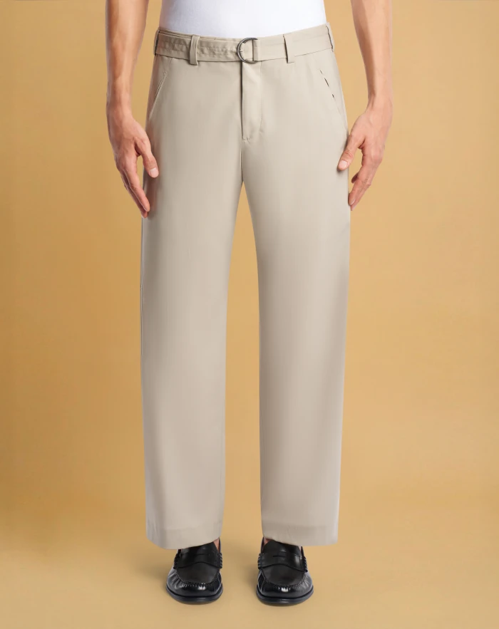 Wide trousers in deluxe wool