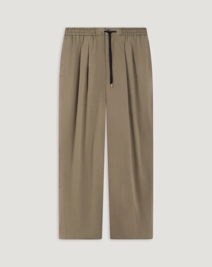 Pantaloni Wide Active in techno popeline