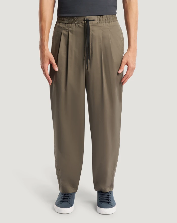 Pantaloni Wide Active in techno popeline