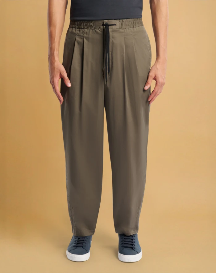 Wide Active trousers in techno poplin