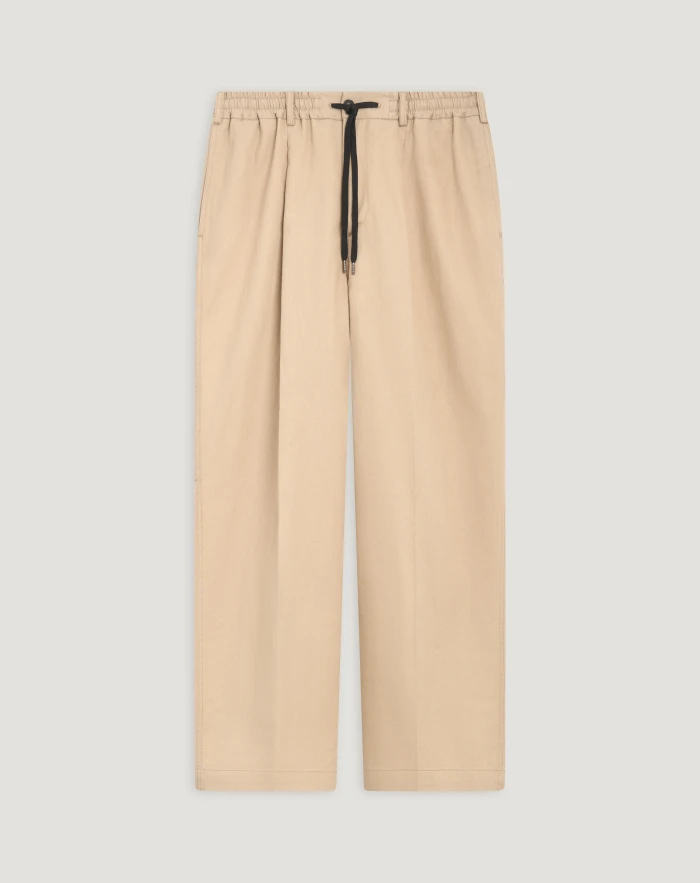 Wide Fatigue trousers in bull denim