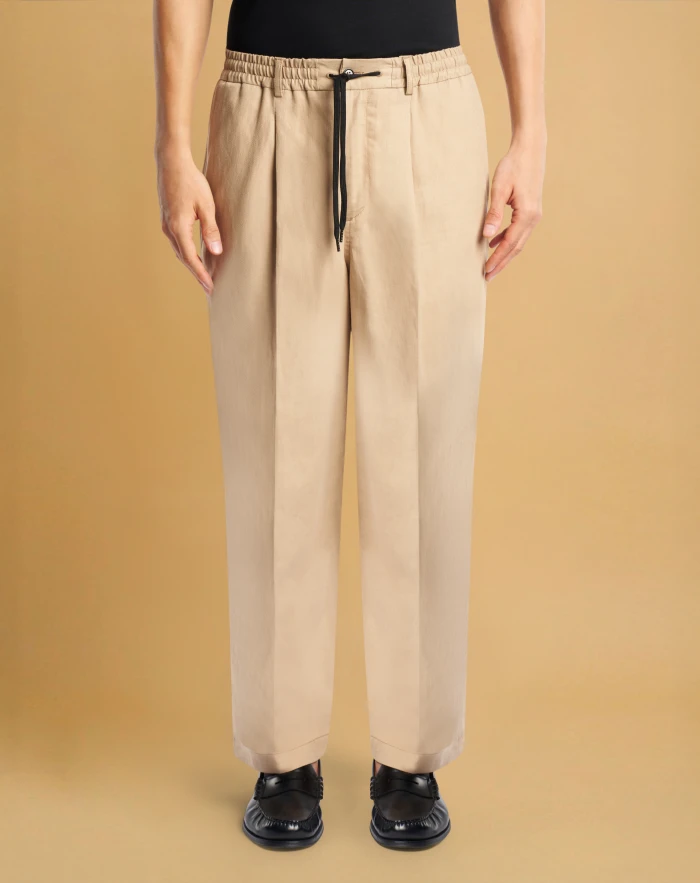Wide Fatigue trousers in bull denim