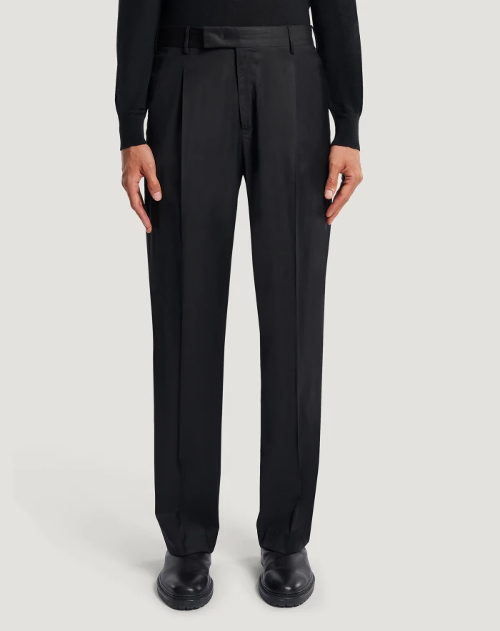 Quindici trousers in stretch wool twill