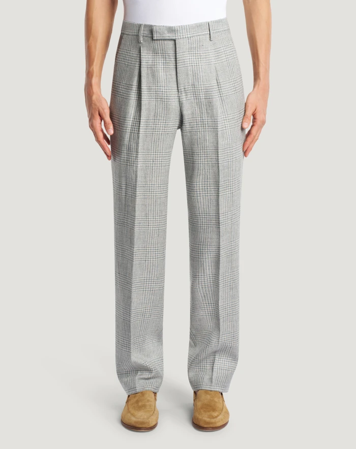 Pantaloni Diciannove in cotone e lino