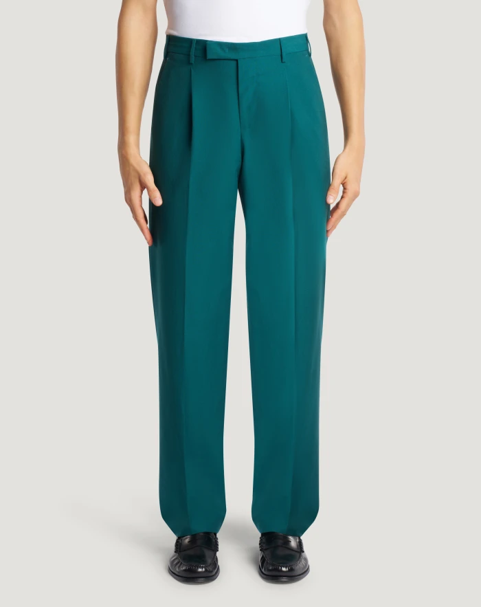 Pantaloni Diciannove in lana e cotone