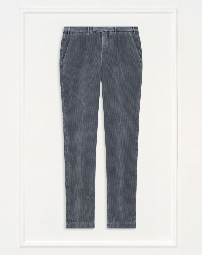 Master trousers in faded-effect velvet