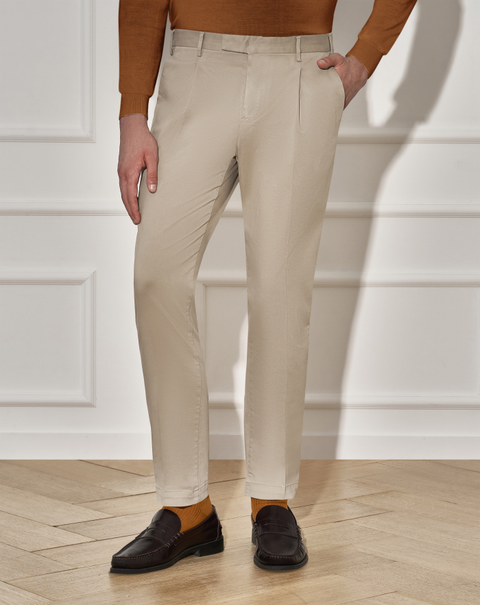 Master trousers in stretch satin