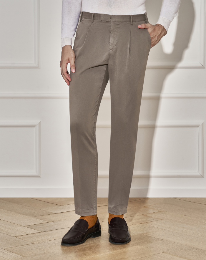 Master trousers in stretch satin