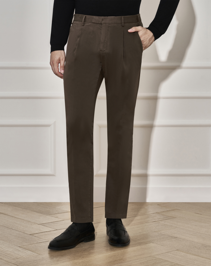 Master trousers in stretch satin