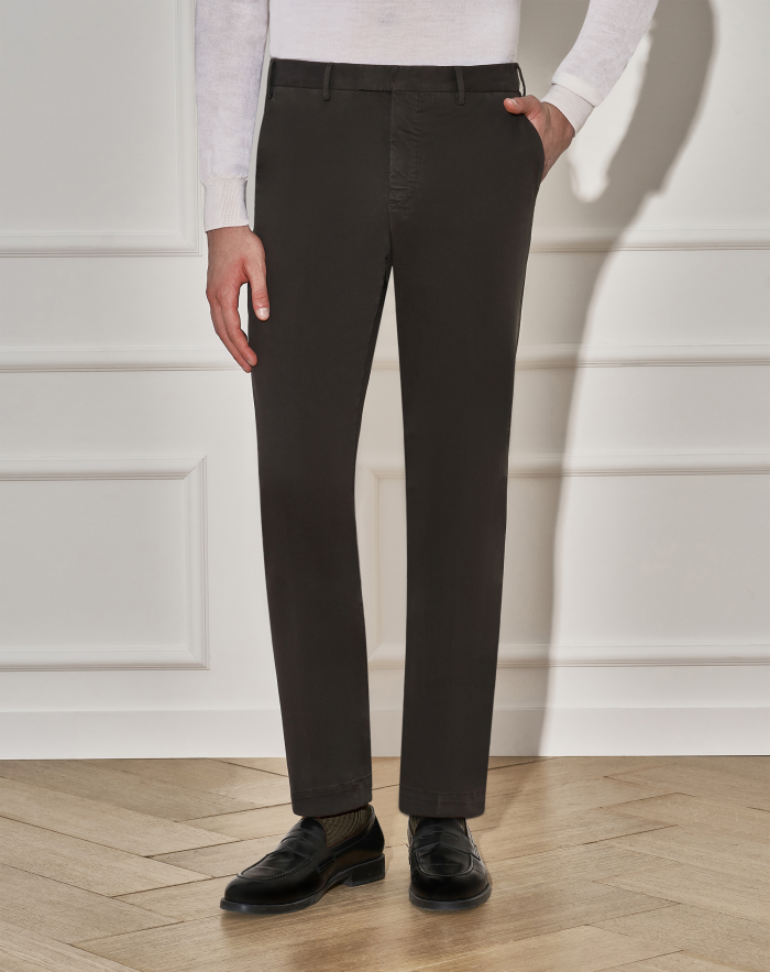 Master trousers in stretch satin
