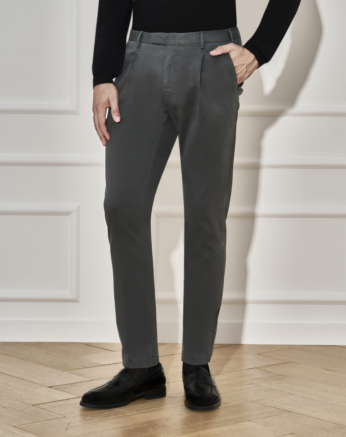 Master trousers in stretch satin