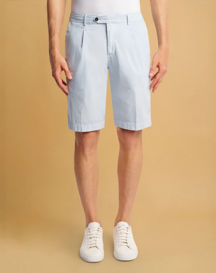 Bermuda shorts in twill