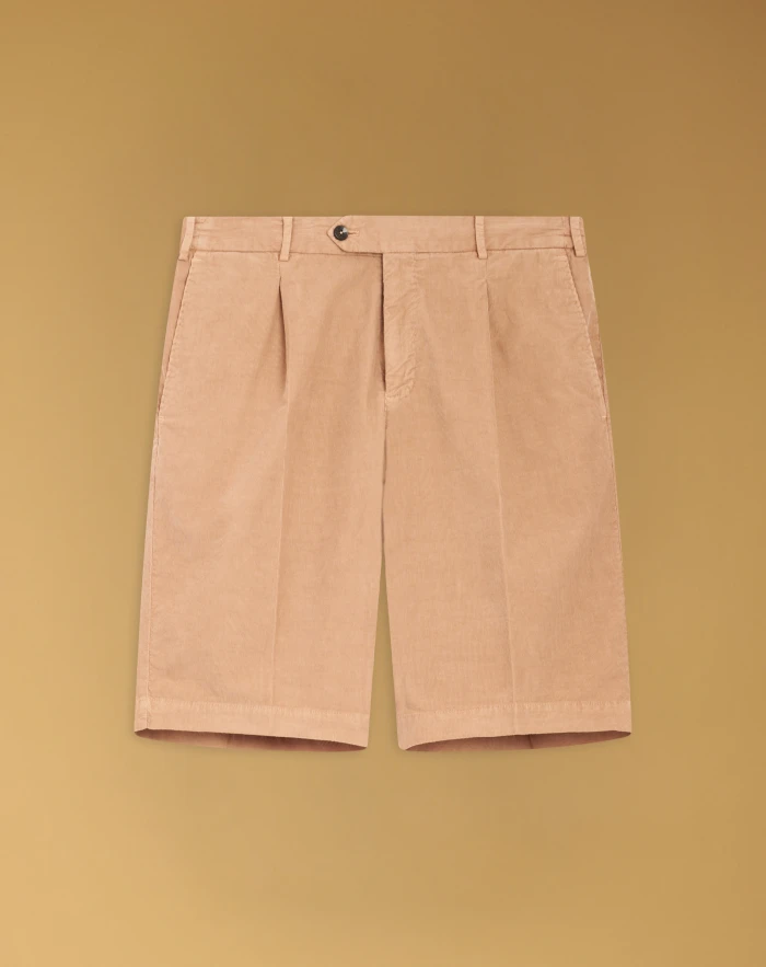Bermuda shorts in superlight velvet